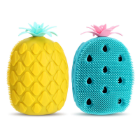 Wholesale Pineapple Soft Silicone Shower Scrubber Eco-friendly Silicone Bath Brush