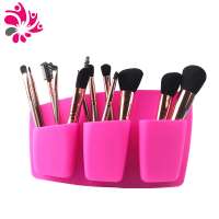 Hot style  Customised Silicone Mirror Makeup Brush Storage Hanging Holder  dresser Cosmetic