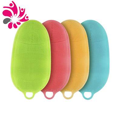 2019 New Multi-Color Soft Scrubber Human Silicone Body Bath Brush