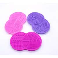 Wholesale Makeup Brush Scrubber Board Tool professional custom logo silicone brush cleaning mat